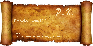 Panda Kamill névjegykártya